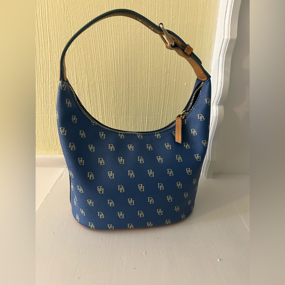 Blue monogram Dooney and Bourke